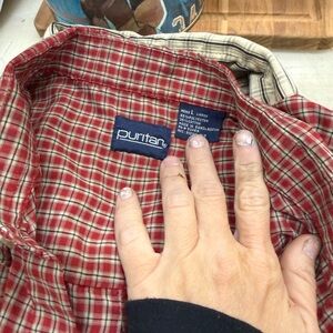 Puritan Red and White Checkered Shirt